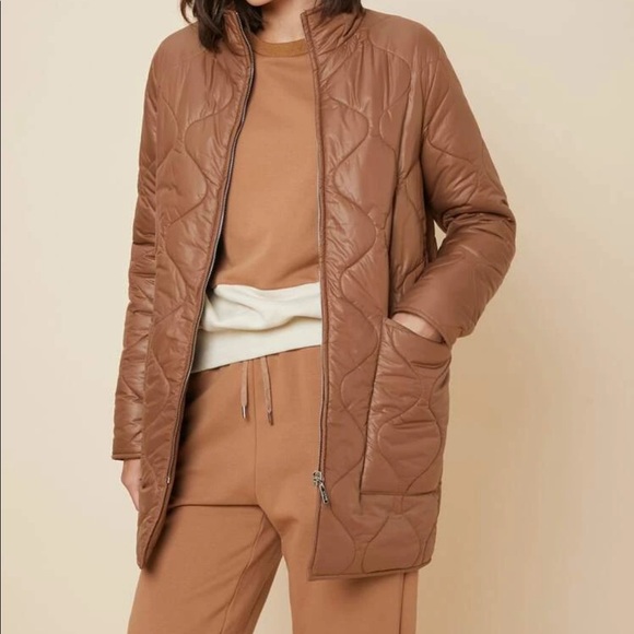 Jackets & Blazers - Brown Quilted jacket with pockets